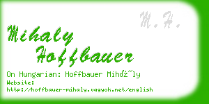 mihaly hoffbauer business card